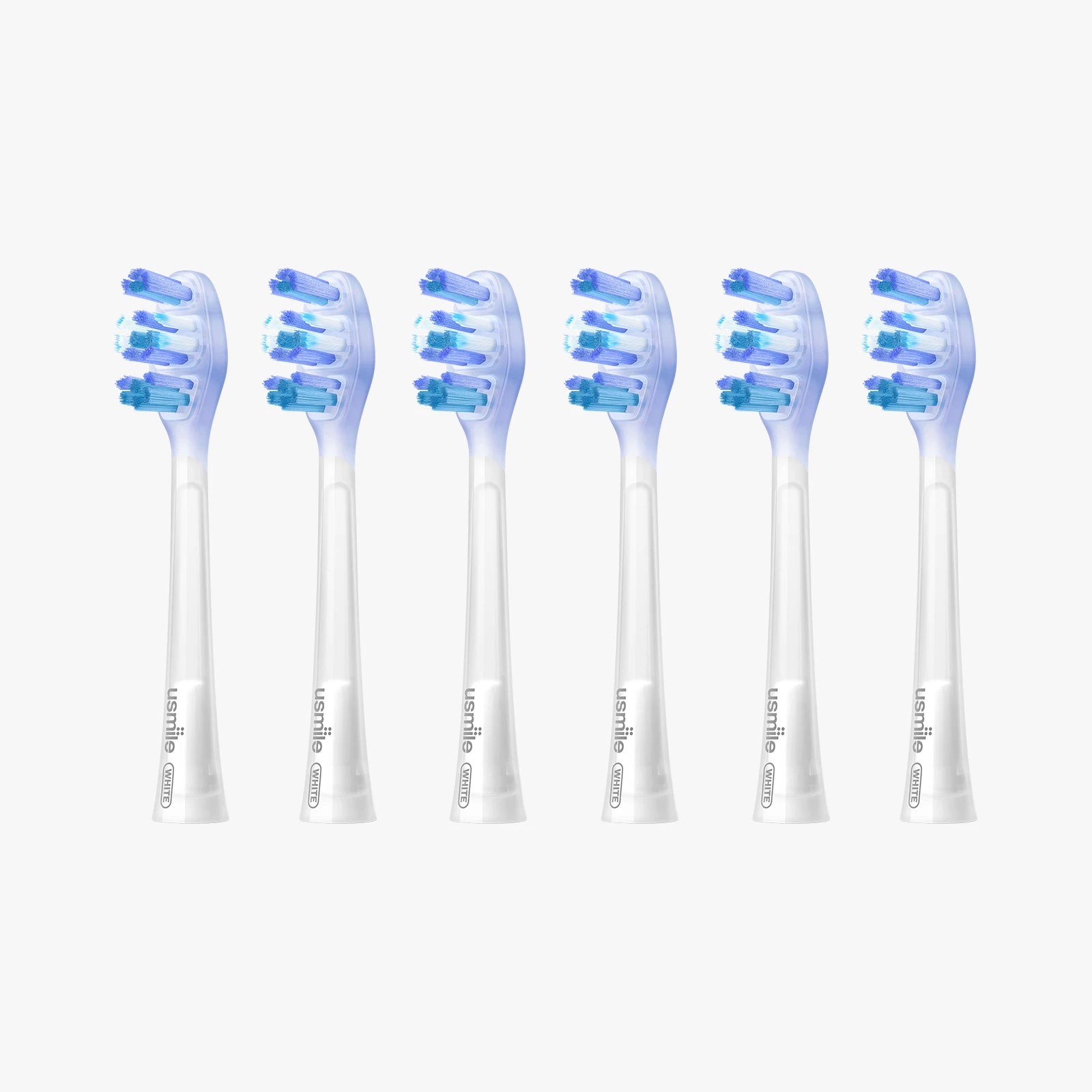 usmile Aufgerüsteter ergonomischer Bürstenkopf 2.0 - 6 Bürstenköpfe für bis zu 18 Monate