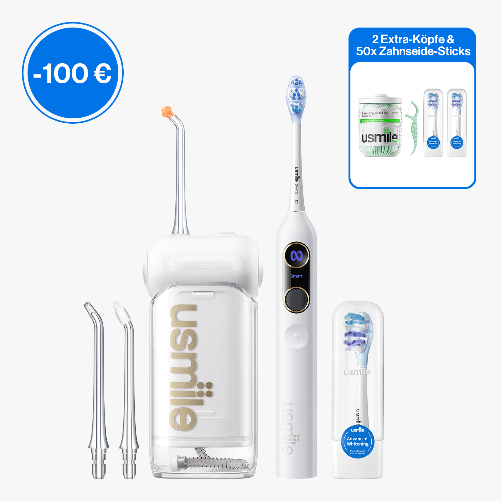 usmile Y20 PRO x C10 Tragbare Munddusche Alltags Set