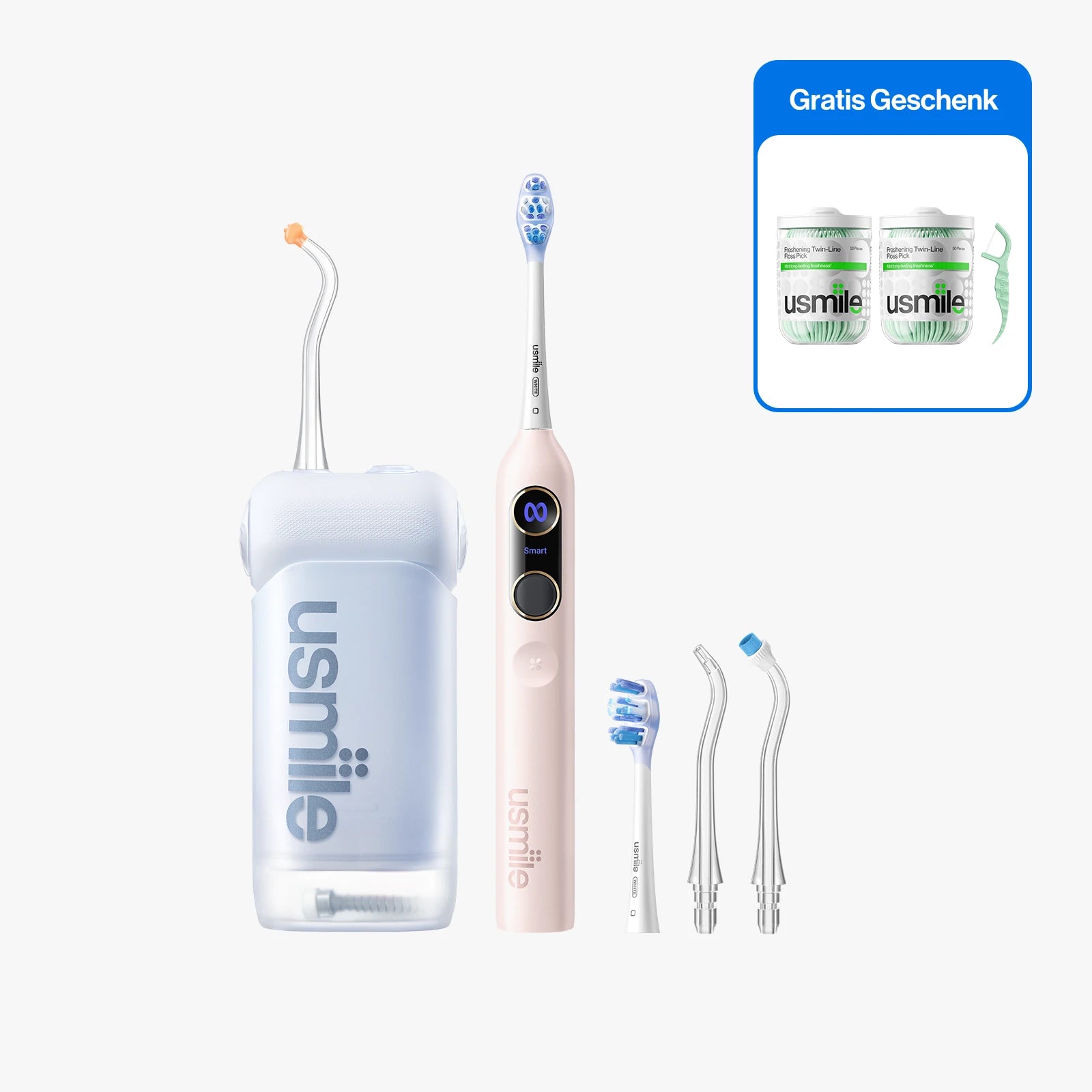 usmile Y20 Pro Elektrische Zahnbürste x C10 Munddusche Set